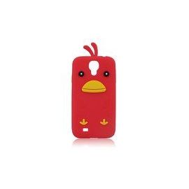 Custodia in silicone 3D - SAM I9500 Galaxy S4 uccello rosso